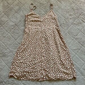 Aerie Polka Dot Smocked Mini Dress Preppy Cottage Coquette Minimalist Size M